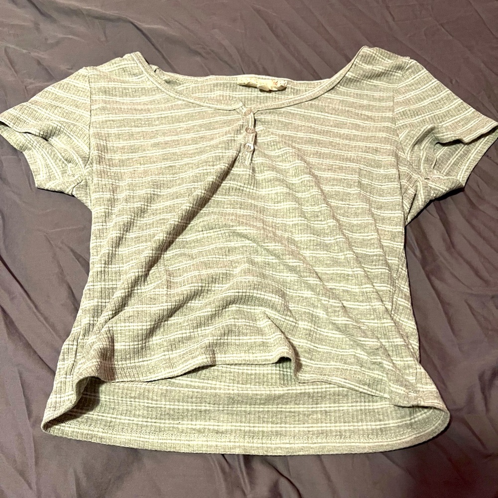 Pink Replubic White & Gray T-Shirt